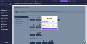выбор платежа для пополнения счета на wowbet